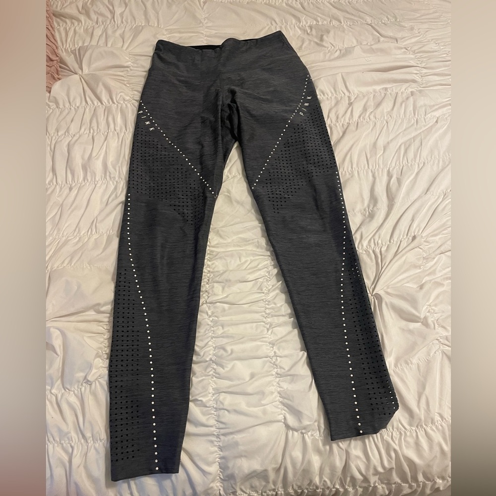 Full length high waisted Victoria secret PINK grey leggings